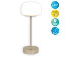NÄVE LED Tischleuchte "Pina", beige, 1, Ø 10,5cm H: 30cm, 1 Stk., Leuchten, Akku aufladbar, USB Typ C inkl. Kabel 100cm, Touch, dimmbar, LED Tischleuchte
