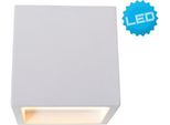 NÄVE LED Wandleuchte "Wanna", weiß, 1, H: 11,5cm, 1 Stk., Leuchten, incl. 2x 3W Cree xp LED, l: 11,5cm, b: 11,5cm, h: 11,5cm, Gips, weiß, LED Wandleuchte