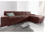 Ecksofa DOMO COLLECTION "Star, zeitlose Formensprache, elegante Optik, Breite 248cm, L-Form", braun (mokka), B:248cm H:74cm T:150cm, Softlux-Kunstleder;Primabelle-Microfaser;Struktur (90% Polyester und 10% Polyacryl), Sofas, Ecksofa, wahlweise mit Bettfunktion