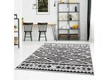 Teppich CARPET CITY "Moda 1129" Gr. 3, blau, B:120cm H:11mm L:160cm, Kunstfaser, Teppiche, Teppich, Kurzflor, Wohnzimmer