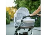 Kinderwagen-Insektenschutz WINDHAGER, weiß, B:130cm H:70cm L:33cm, Polyester, Schädlingsschutznetze, BxH: 130x70 cm