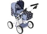 Kombi-Puppenwagen CHIC2000 "Leni", blau (sternchen), Puppenwagen, KinderB:37cm H:68cm T:64cm, Kunststoff, Metall, Stoff, mit herausnehmbarer Tragetasche, B:37cm H:68cm T:64cm