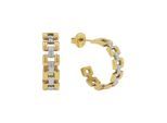 Paar Creolen JOOP "Schmuck, Geschenk", gold (gelbgoldfarben, edelstahlfarben), Ohrringe, Damen, 20mm, Edelstahl