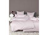 Wendebettwäsche JANINE "modernclassic 3912, 100% Baumwolle", rosa (rose), B/L: 155cm x 220cm, 1 Stk., 1 Stk., Mako-Satin, B/L: 80cm x 80cm, 2 Stk., Mako-Satin, Obermaterial: 100% Baumwolle, Bettwäsche, Wendebettwäsche, mit Reißverschluss, Streifen Design