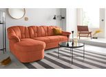 Ecksofa DOMO COLLECTION "Papenburg, zeitlose Rückensteppung, elegante Formensprache, L-Form", orange (terra), B:235cm H:84cm T:140cm, Kunstleder SOFTLUX;Luxus-Microfaser (100% Polyester);Struktur ( 90% Polyester, 10% Polyacryl);Microfaser PRIMABELLE (100% Polyester), Sofas, Ecksofa, in großer Farbvielfalt, wahlweise mit Bettfunktion