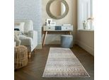 Teppich FLAIR RUGS "Camino", beige (natur), B:66cm H:8mm L:300cm, Kunstfaser, Teppiche, Teppich, Flachgewebe, Skandi, Esszimmer, Wohnzimmer, Flur