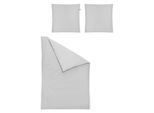 Bettwäsche IRISETTE "Lago 8450", grau (hell), B/L: 200cm x 200cm, 1 Stk., 2 Stk., Feinbiber, B/L: 80cm x 80cm, 3 Stk., Feinbiber, Obermaterial: 100% Baumwolle, Bettwäsche, Bettwäsche, wohlig warm und kuschelig
