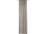 Gardine "Zayla", beige, B:135cm H:225cm, Polyester, LEGER HOME BY LENA GERCKE, Gardinen, Gardine, Leinenoptik, Stangendurchzug, Pflegeleicht, leichtes Material