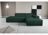 Ecksofa WERK2 "Apollo, hoher Sitzkomfort, aktuelles Design, Breite 264cm, L-Form", grün, B:264cm H:70cm T:188cm, 100% Polyester, Sofas, Ecksofa, Puristisches Design mit maximalem Komfort