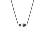 Kette mit Anhänger LIEBESKIND BERLIN "Schmuck Geschenk Edelstahl Halskette Steel Ball", schwarz, Halsketten, Damen, Edelstahl, L: 43 B: 2,2mm, B:2,2mm