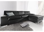 Ecksofa DOMO COLLECTION "Star, zeitlose Formensprache, elegante Optik, Breite 248cm, L-Form", schwarz, B:248cm H:74cm T:150cm, Softlux-Kunstleder;Primabelle-Microfaser;Struktur (90% Polyester und 10% Polyacryl), Sofas, Ecksofa, wahlweise mit Bettfunktion