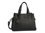 Shopper GABOR "Kalilla", Damen, Gr. B/H/T: 29cm x 18cm x 9cm, schwarz, Polyurethan, clean, gepflegt, geprägtes Muster, unifarben, Taschen Shopper, praktisches 3-Kammer-System für Ordnung und viel Stauraum