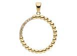 Kettenanhänger JOBO "Anhänger Kreis aus Kugeln 21 mm", gold (gelbgold 333, weiß), Schmuckanhänger, Damen, Gelbgold 333, Kettenanhänger, 8 Karat 333 Gold mit 8 Zirkonia