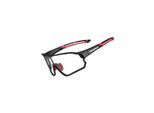 Rockbros 10135 photochromic UV400 cycling glasses - black and red