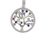 Kettenanhänger ADELIA´S "modischer Schmuck Anhänger aus 925 Sterling Silber", bunt (silber), Schmuckanhänger, Damen, Silber 925 (Sterlingsilber), Kettenanhänger