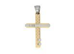 Kettenanhänger ADELIA´S "Unisex Anhänger – Kreuz Kreuzanhänger aus Edelstahl", gold (silber), Schmuckanhänger, Damen, Edelstahl, Kettenanhänger, Perfekt als Geschenk zum Weihnachten
