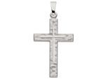 Kreuzanhänger JOBO "Kreuz Silberkreuz Hammerschlag-Optik 28 mm", silber (silber 925), Schmuckanhänger, Damen, Silber 925 (Sterlingsilber), 925 Silber rhodiniert
