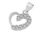 Kettenanhänger ADELIA´S "Damen Anhänger – Herzanhänger aus 925 Silber mit Zirkonia", silber, Schmuckanhänger, Damen, Silber 925 (Sterlingsilber), Kettenanhänger, Perfekt als Geschenk für besondere Menschen