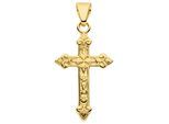Kreuzanhänger JOBO "Anhänger Kreuz Goldkreuz mit Ornament 17 mm", gold (gelbgold 333), Schmuckanhänger, Damen, Gelbgold 333, 8 Karat 333 Gold