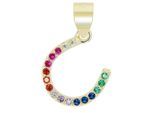 Kettenanhänger ADELIA´S "trendiger Schmuck Anhänger aus 925 Sterling Silber", bunt, Schmuckanhänger, Damen, Silber 925 (Sterlingsilber), Kettenanhänger