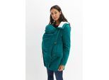 bonprix 3-in-1 kuschelig gefütterte Umstands- und Tragejacke, grün, Gr.40, Kuschelige Umstandsjacke mit Teddyfutter für die Schwangerschaft und danach