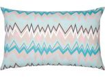 Dekokissen PAD "ZICZAC", bunt (turquoise, gestreift), B:30cm L:50cm, Polyester, Dekokissen_Sitzkissen_Kissenhüllen, made in europe