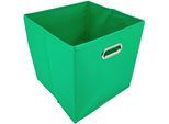 Aufbewahrungsbox ADOB "Faltbox", grün, B:31cm H:31cm T:31cm, Stoff, Aufbewahrungsboxen, Aufbewahrungsbox, Faltbox mit Griff