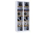 Media-Regal VCM "Holz CD DVD Stand Regal Schrank Ständer Milano", braun (weiß, honig, eiche), B:42cm T:20cm, Regale