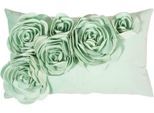 Dekokissen PAD "Floral", grün (mint, unifarben), B:30cm L:50cm, Polyester, Dekokissen_Sitzkissen_Kissenhüllen, 3D