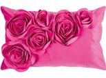 Dekokissen PAD "Floral", hot pink, unifarben, B:30cm L:50cm, Polyester, Dekokissen_Sitzkissen_Kissenhüllen, 3D