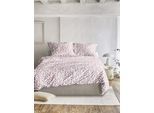 Bettwäsche IRISETTE "Easy 8587", rosa, B/L: 155cm x 220cm, 1 Stk., 1 Stk., Seersucker, B/L: 80cm x 80cm, 2 Stk., Seersucker, Obermaterial: 100% Baumwolle, Bettwäsche, Bettwäsche, pflegeleicht und bügelfrei