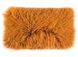 Dekokissen PAD "Glory", cognac, unifarben, B:30cm L:50cm, Lammfell, Polyester, Dekokissen_Sitzkissen_Kissenhüllen, Echtfell