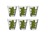 Kinderbecher LEONARDO "Kinderbecher Bambini 215 ml 6er Set", grün (krokodil), 6 tlg., Glas, Trinkgefäße, Kinderbecher