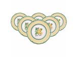 Frühstücksteller VILLEROY & BOCH "Frühstücksteller French Garden Valence ø 20,7 cm 6er Set bunt", bunt, L:20,7cm, Speiseteller