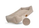 Freudentier Orthopädisches Hundebett aus kuschelweichem Teddystoff L