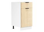 Unterschrank VCM "Küchenschrank 40 cm Unterschrank Schublade Fasola", braun (weiß, honig, eiche), B:40cm T:46cm, Obermaterial: 100% Holz Wood., Schränke, Unterschrank