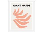 Bild QUEENCE "Avant-Garde III", rosa (farbe rahmen: schwarz, farbe bild(er): rosa), B:30cm H:40cm, Acrylglas, Holz, Papier, Bilder, Bild, gerahmt