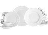 Kombiservice CREATABLE "Frederike Weiss, Service 30-tlg.", weiß, 30, Porzellan, Geschirr-Sets, Kombiservice, Klassisch, Zeitlos