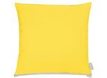 Dekokissen APELT "3800", gelb, unifarben, B:49cm H:0,5cm L:49cm, Baumwolle, Polyester, Dekokissen_Sitzkissen_Kissenhüllen, Dekokissen, Statement-Reißverschluss