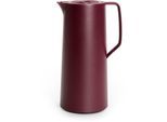 Isolierkanne EMSA "Motiva in modernem Design, 100% auslaufsicher, Made in Germany", rot (weinrot), B:12,6cm H:28cm, Kunststoff, Kannen, Isolierkanne, Quick-Press-Deckel, Einhandbedienung, ergonomischer Schraubdeckel