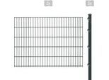 Doppelstabmattenzaun ARVOTEC "ESSENTIAL 103 zum Einbetonieren", grau (anthrazit), H:103cm, Kunststoff, Stahl, Zaunelemente, Zaunhöhe 103 cm, Zaunlänge 2 - 60 m