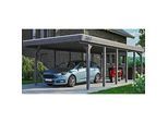 Einzelcarport SKANHOLZ "Friesland", grau (dunkelgrau), B/H/T: 221cm x, Carports