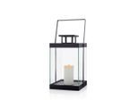 Blomus Laterne Finca, Schwarz, Metall, rechteckig, 20.5x46x21 cm, Glaseinsatz, Dekoration, Windlichter & Laternen, Laternen