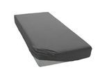 Spannbettlaken BELLANA "Jersey-Elasthan deLuxe", grau, B:180cm, Jersey-Elasthan, Obermaterial: 95% Baumwolle, 5% Elasthan, Bettlaken, Spannbettlaken, für Boxspringbetten und sehr hohe Matratzen