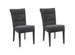 Esszimmerstuhl HOME AFFAIRE "Queen BESTSELLER", grau (anthrazit, wenge), B:46cm H:93cm T:64cm, Polyester, Stühle, Esszimmerstuhl, Polsterstuhl mit Knopfheftung, 2er, 4er oder 6er Set