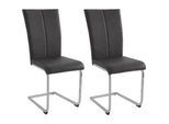 Freischwinger HOME AFFAIRE "Nils", schwarz (schwarz (arizona 4420)), B:42,5cm H:100cm T:60cm, Holzwerkstoff, Metall, Polyester, Stühle, Freischwinger, Stuhl belastbar bis 120 Kg, Gestell Metall im Chrom-Look oder Schwarz