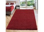 Hochflor-Teppich SANAT "LOCA" Gr. 3, rot, B:120cm H:30mm L:170cm, Kunstfaser, Teppiche, Wohnzimmer, Langflor, Shaggy, Schlafzimmer