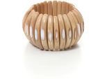 Armband "Olivia", Damen, Gr. Holz, beige (natur), COLLEZIONE ALESSANDRO, Armbänder Armband