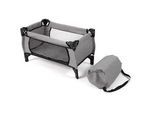 Puppenbett CHIC2000 "Deluxe, Melange Grau", grau (melange grau), Puppenmöbel, KinderB:54cm H:33cm T:54cm, mit Tragetasche, B:54cm H:33cm T:54cm