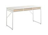 Schreibtisch HAMMEL FURNITURE "Mistral Bürotisch, Arbeitstisch, Tisch, Computertisch", weiß (eiche weiß pigmentiert), B:137,4cm H:75cm T:60cm, Tische, Schreibtisch, mit Gestell, B: 137,4 cm, Designmöbel